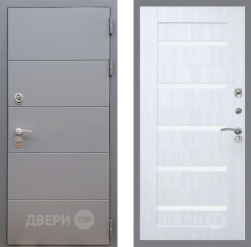Входная металлическая Дверь Стоп АРТ ГРАФИТ СБ-14 Сандал белый в Реутове