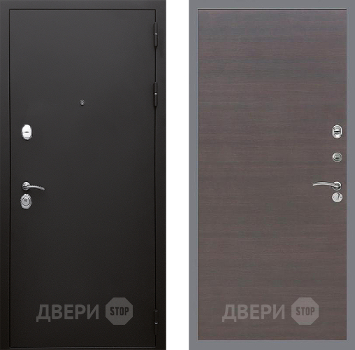 Входная металлическая Дверь Стоп КЛАССИК Шагрень Гладкая венге поперечный в Реутове