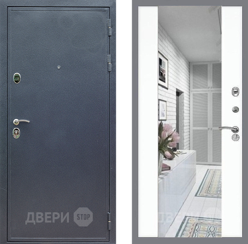 Входная металлическая Дверь Стоп СИЛЬВЕР Зеркало СБ-16 Силк Сноу в Реутове