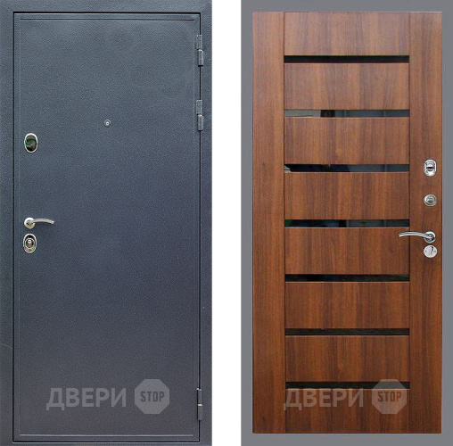 Входная металлическая Дверь Стоп СИЛЬВЕР СБ-14 Орех бренди в Реутове