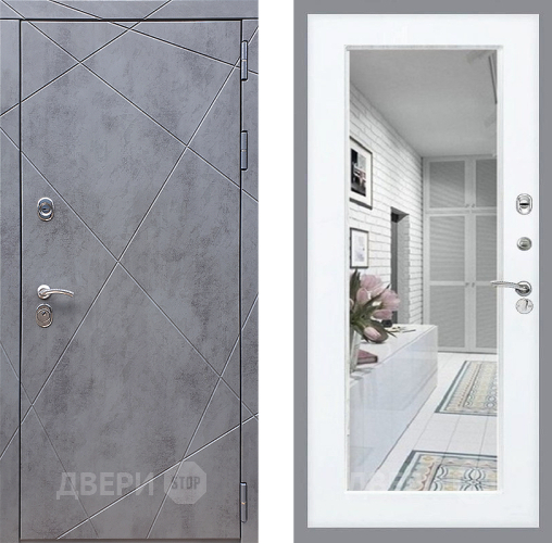 Входная металлическая Дверь Стоп Лучи Зеркало Силк Сноу в Реутове