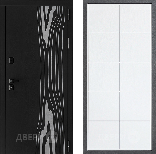 Входная металлическая Дверь Дверной континент ДК-12 ФЛ-Кватро Белое дерево в Реутове