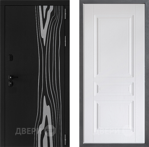 Входная металлическая Дверь Дверной континент ДК-12 ФЛ-243 Альберо Браш серебро в Реутове