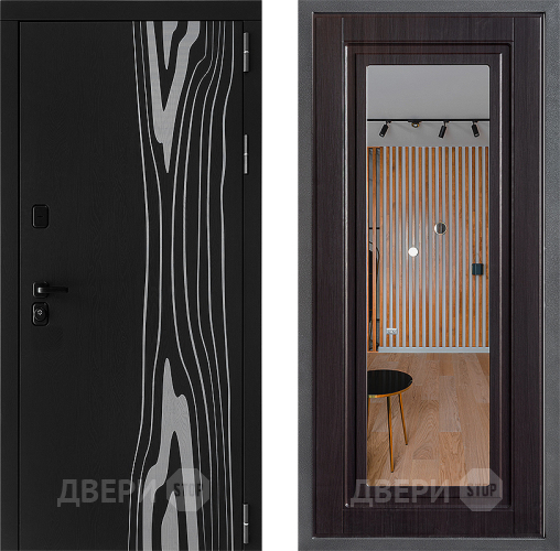 Входная металлическая Дверь Дверной континент ДК-12 ФЛЗ Зеркало Венге в Реутове