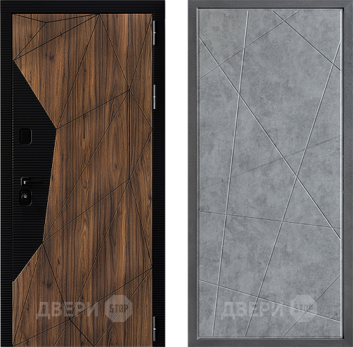 Дверь Дверной континент ДК-11 ФЛ-655 Бетон серый в Реутове