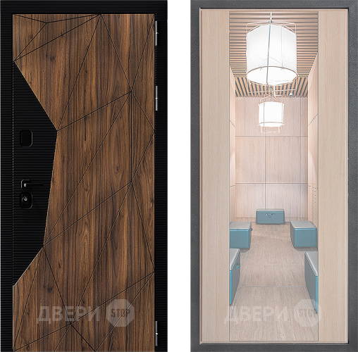 Дверь Дверной континент ДК-11 ФЛЗ-1 Зеркало Капучино в Реутове