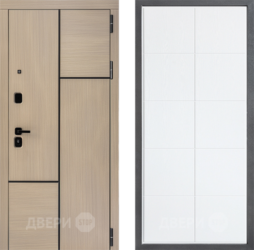 Входная металлическая Дверь Дверной континент ДК-14 ФЛ-Кватро Белое дерево в Реутове