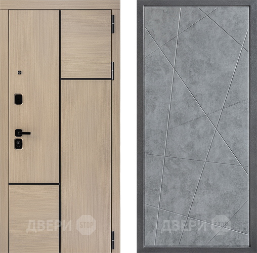 Входная металлическая Дверь Дверной континент ДК-14 ФЛ-655 Бетон серый в Реутове