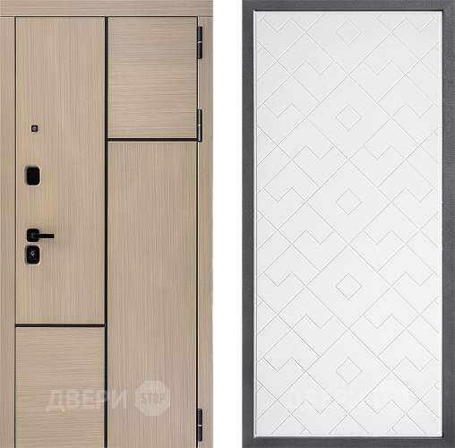 Входная металлическая Дверь Дверной континент ДК-14 ФЛ-Тиффани Белый софт в Реутове