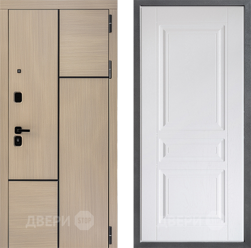 Входная металлическая Дверь Дверной континент ДК-14 ФЛ-243 Альберо Браш серебро в Реутове