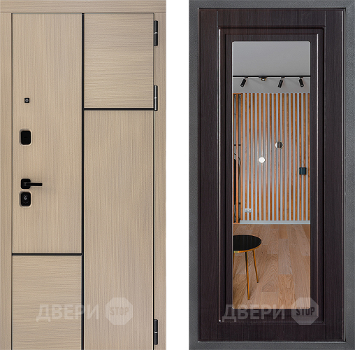 Входная металлическая Дверь Дверной континент ДК-14 ФЛЗ Зеркало Венге в Реутове