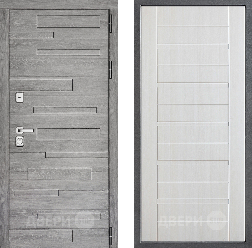 Входная металлическая Дверь Дверной континент ДК-10 ФЛ-70 Лиственница белая в Реутове