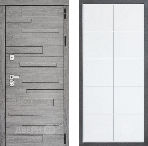 Входная металлическая Дверь Дверной континент ДК-10 ФЛ-Кватро Белое дерево в Реутове