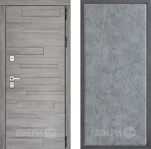 Входная металлическая Дверь Дверной континент ДК-10 ФЛ-655 Бетон серый в Реутове