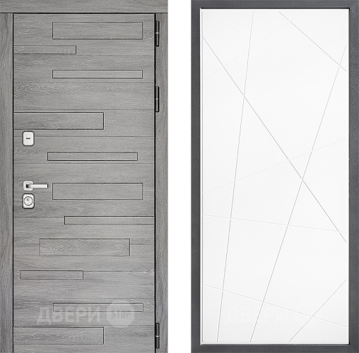 Входная металлическая Дверь Дверной континент ДК-10 ФЛ-655 Белый софт в Реутове