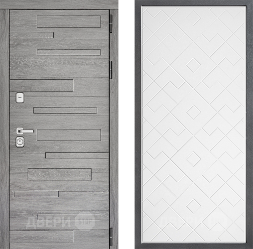 Входная металлическая Дверь Дверной континент ДК-10 ФЛ-Тиффани Белый софт в Реутове