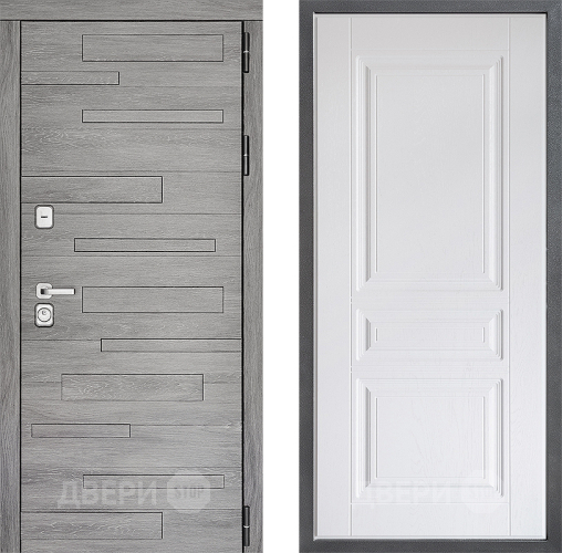 Входная металлическая Дверь Дверной континент ДК-10 ФЛ-243 Альберо Браш серебро в Реутове