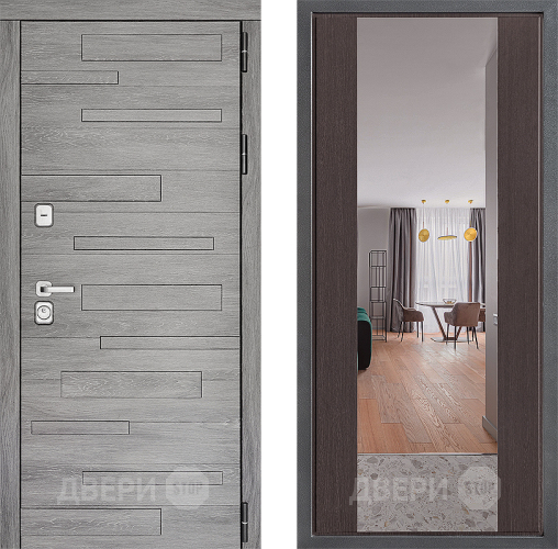 Входная металлическая Дверь Дверной континент ДК-10 ФЛЗ-1 Зеркало Венге в Реутове