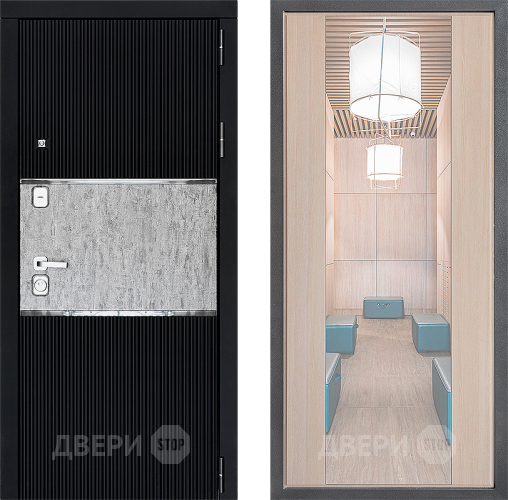 Входная металлическая Дверь Дверной континент ДК-13 ФЛЗ-1 Зеркало Капучино в Реутове