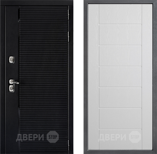 Входная металлическая Дверь Дверной континент ДК-1 ФЛ-Лайн Белое дерево в Реутове