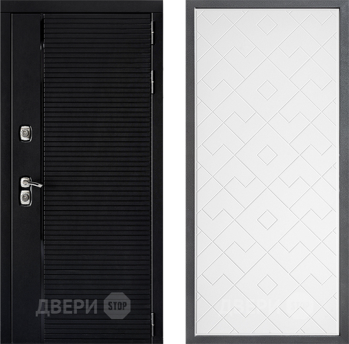 Входная металлическая Дверь Дверной континент ДК-1 ФЛ-Тиффани Белый софт в Реутове