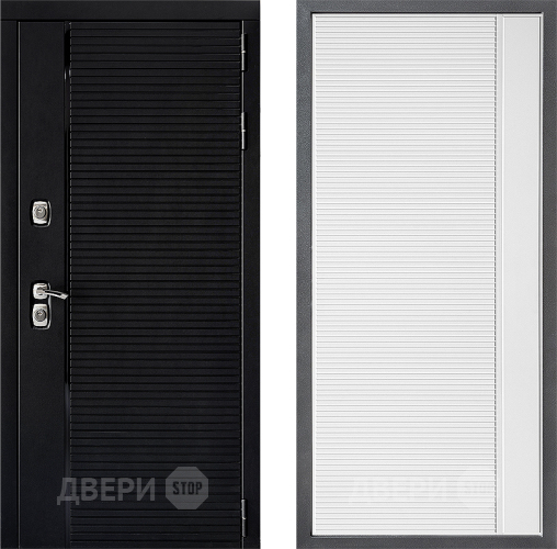 Входная металлическая Дверь Дверной континент ДК-1 ФЛ-757 Белое Стекло Софт милк в Реутове