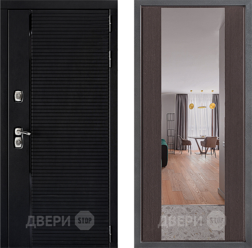 Входная металлическая Дверь Дверной континент ДК-1 ФЛЗ-1 Зеркало Венге в Реутове
