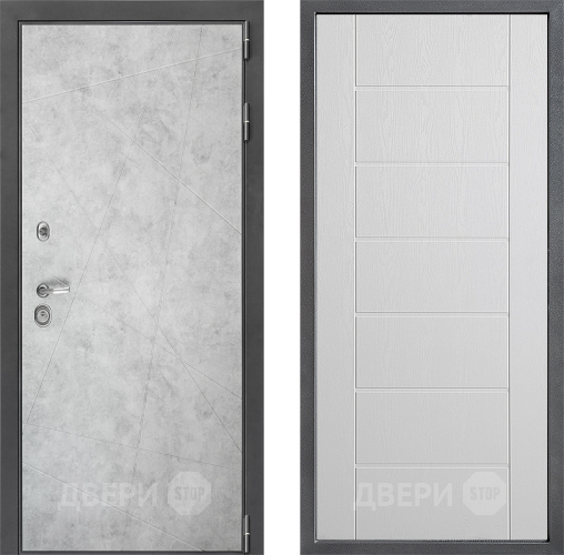 Входная металлическая Дверь Дверной континент ДК-3/743 ФЛ-Лайн Белое дерево в Реутове