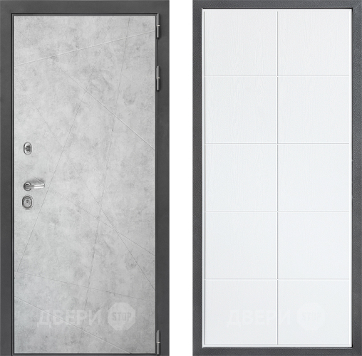 Входная металлическая Дверь Дверной континент ДК-3/743 ФЛ-Кватро Белое дерево в Реутове