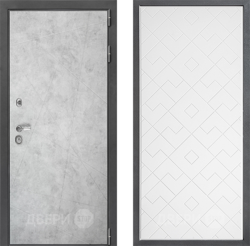 Входная металлическая Дверь Дверной континент ДК-3/743 ФЛ-Тиффани Белый софт в Реутове
