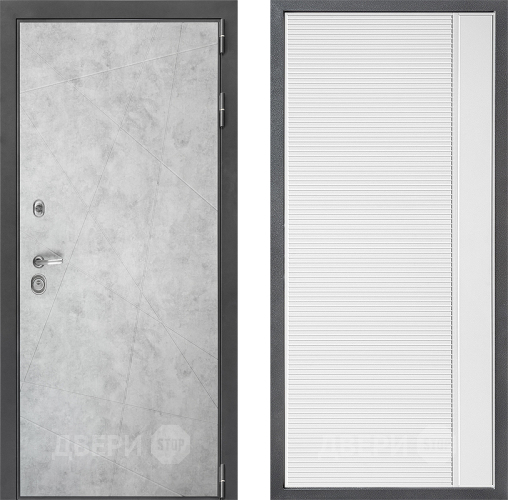 Входная металлическая Дверь Дверной континент ДК-3/743 ФЛ-757 Белое Стекло Софт милк в Реутове