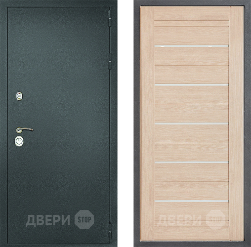 Входная металлическая Дверь Дверной континент Рубикон Серебро Дизайн ФЛ-46 Капучино в Реутове