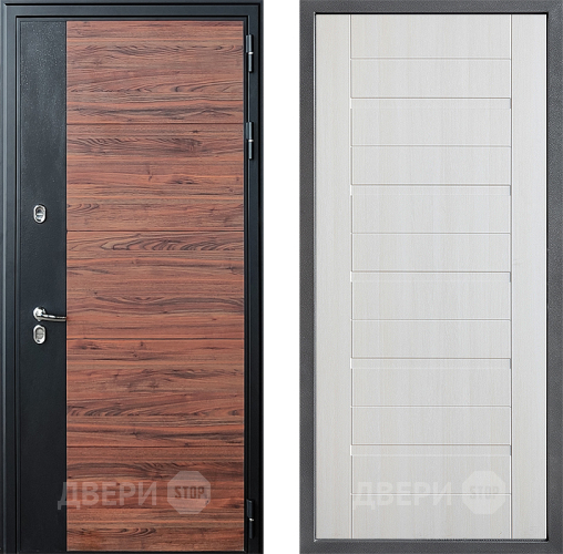 Входная металлическая Дверь Дверной континент ДК-15 Красное Дерево ТЕРМО ФЛ-70 Лиственница белая в Реутове