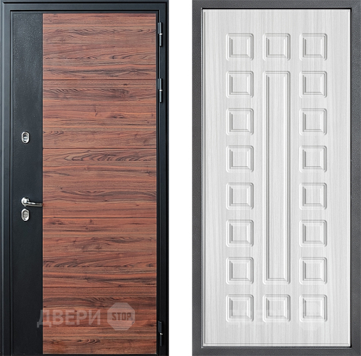 Входная металлическая Дверь Дверной континент ДК-15 Красное Дерево ТЕРМО ФЛ-183 Сандал белый в Реутове