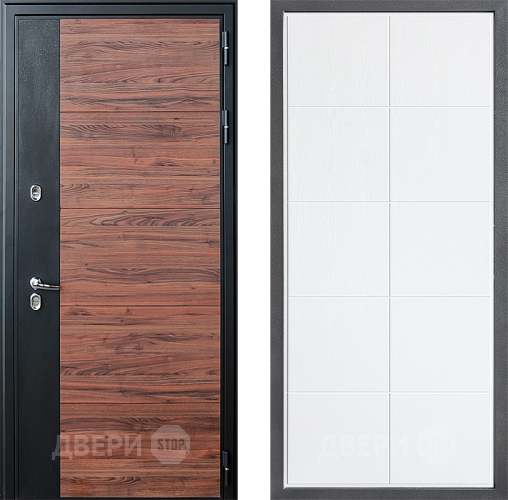 Входная металлическая Дверь Дверной континент ДК-15 Красное Дерево ТЕРМО ФЛ-Кватро Белое дерево в Реутове