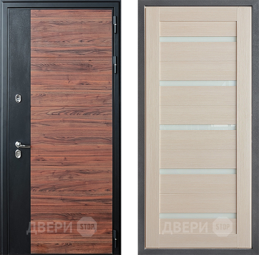 Входная металлическая Дверь Дверной континент ДК-15 Красное Дерево ТЕРМО ФЛ-47 Лиственница белая в Реутове