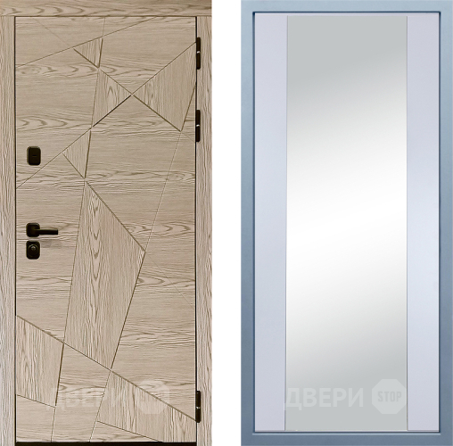 Входная металлическая Дверь Дива МД-97/1 Д-15 Зеркало Белый в Реутове