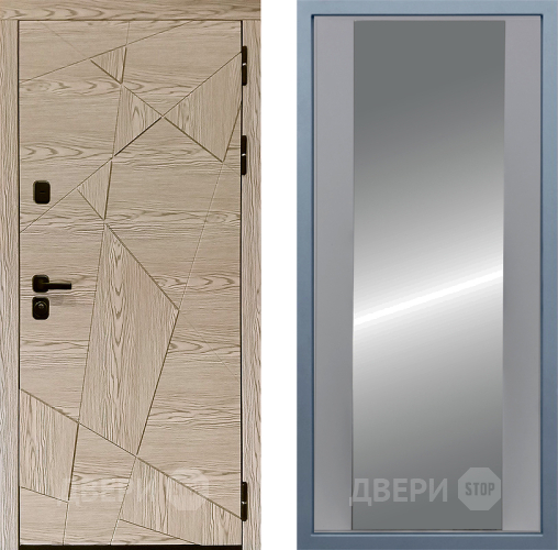 Входная металлическая Дверь Дива МД-97/1 Д-15 Зеркало Силк Маус в Реутове