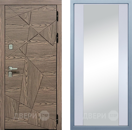 Входная металлическая Дверь Дива МД-97/2 Д-15 Зеркало Белый в Реутове
