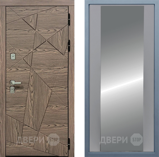 Входная металлическая Дверь Дива МД-97/2 Д-15 Зеркало Силк Маус в Реутове