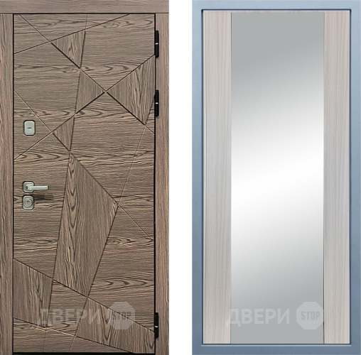 Дверь Дива МД-97/2 Д-15 Зеркало Сандал белый в Реутове