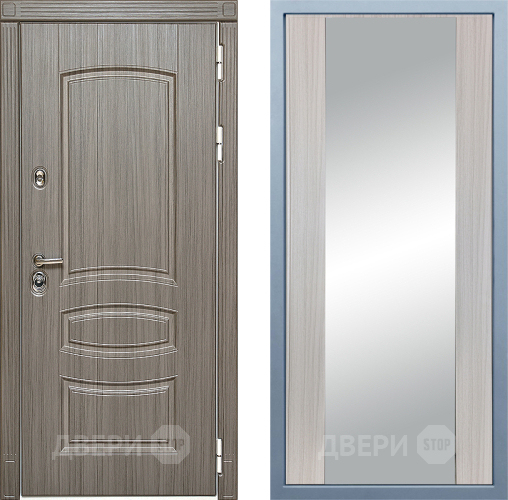 Входная металлическая Дверь Дива МД-42 Д-15 Зеркало Сандал белый в Реутове