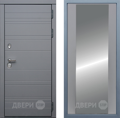 Входная металлическая Дверь Дива МД-39 Д-15 Зеркало Силк Маус в Реутове