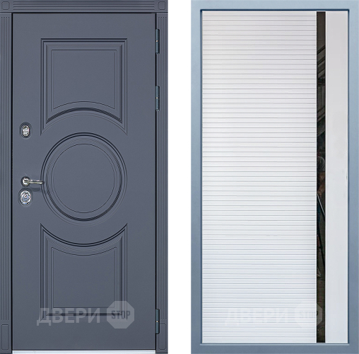 Входная металлическая Дверь Дива МХ-30 STR МХ-45 Белый матовый в Реутове