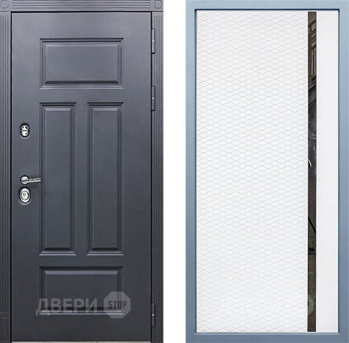 Входная металлическая Дверь Дива МХ-29 STR МХ-47 Белый матовый в Реутове