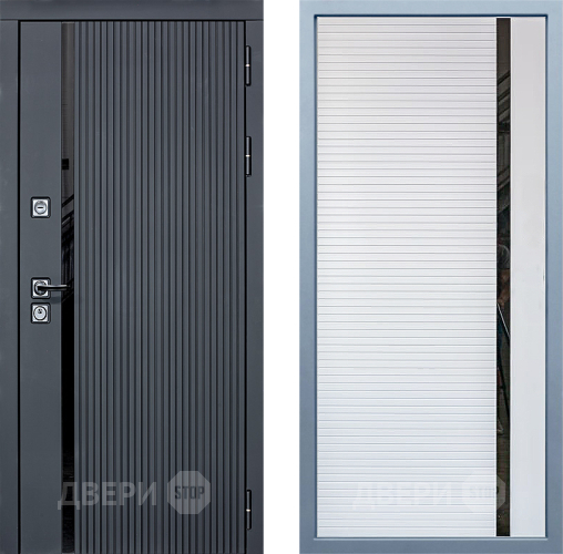 Входная металлическая Дверь Дива МХ-46 STR МХ-45 Белый матовый в Реутове