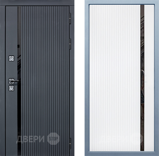 Входная металлическая Дверь Дива МХ-46 STR МХ-46 Белый матовый в Реутове