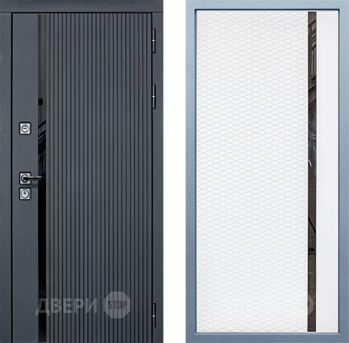 Входная металлическая Дверь Дива МХ-46 STR МХ-47 Белый матовый в Реутове