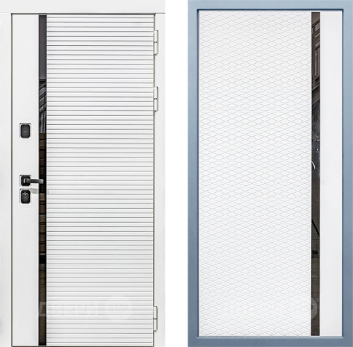 Входная металлическая Дверь Дива МХ-45 Белая STR МХ-47 Белый матовый в Реутове