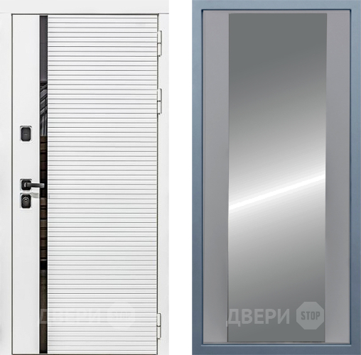 Дверь Дива МХ-45 Белая STR Д-15 Зеркало Силк Маус в Реутове